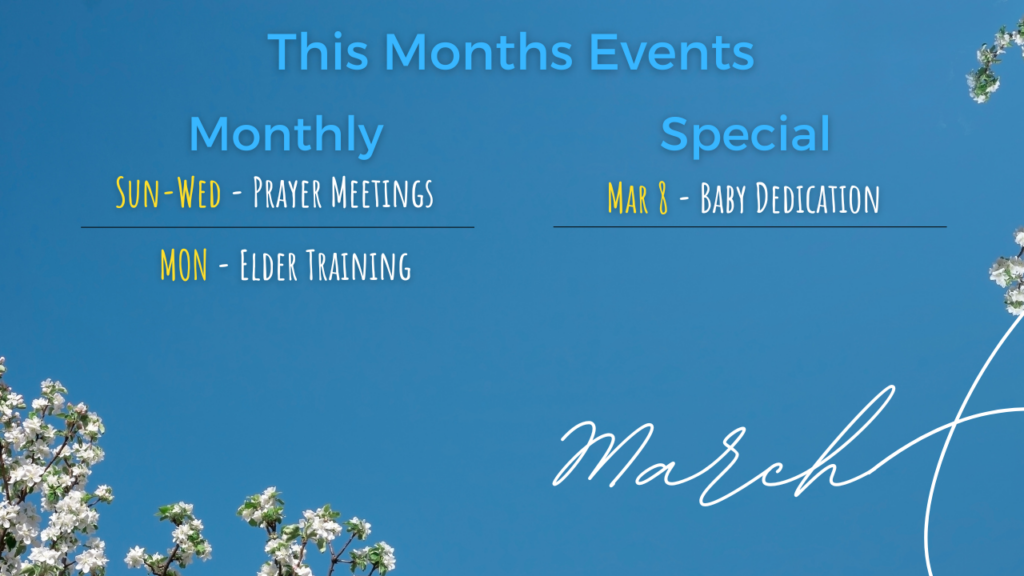 Calendar for Projector - Mar 2025